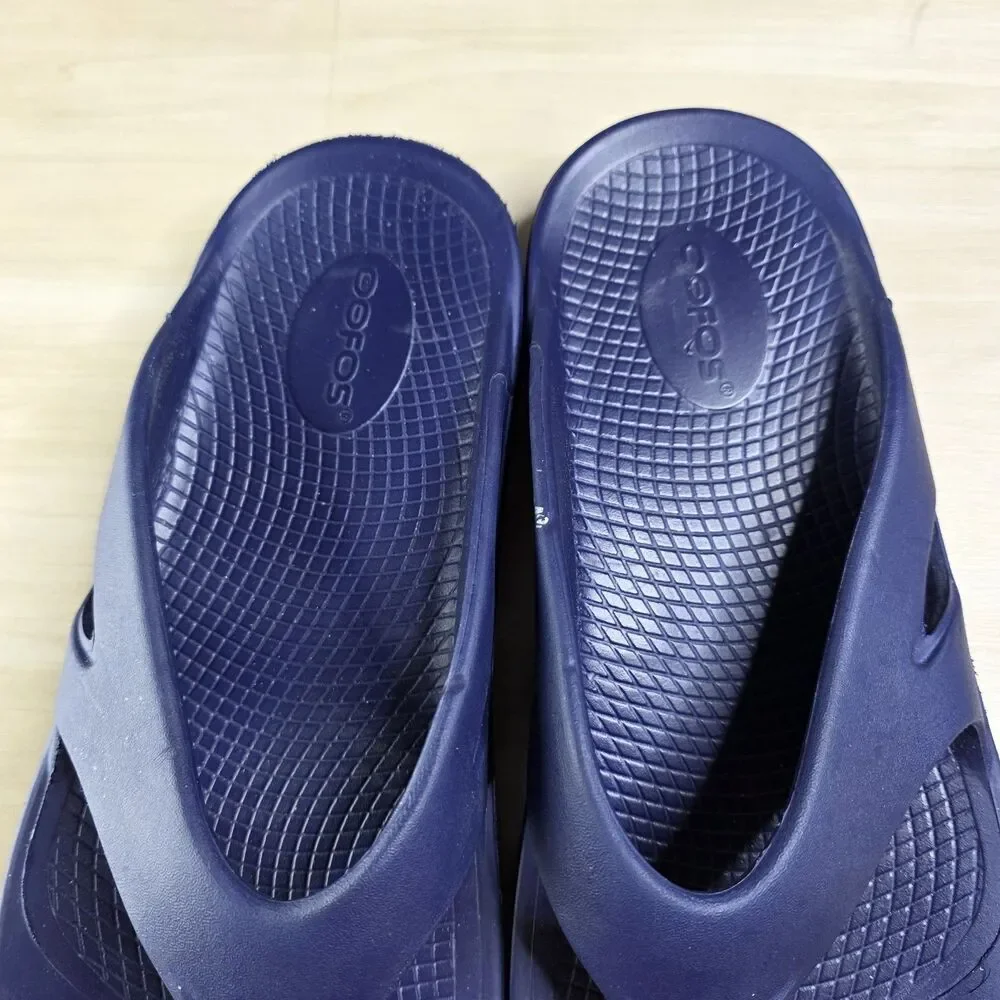 Oofos Ooriginal Blue Men’s Size 14 Recovery‎ Thong Flip Flop Sandals Comfort